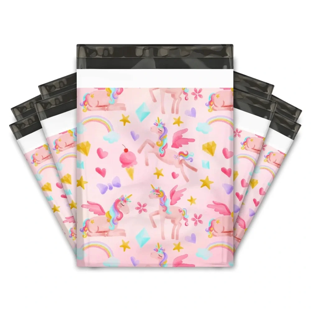 Rainbow 🌈 Unicorn 🦄 Poly Mailers 10x13 Pack of 25